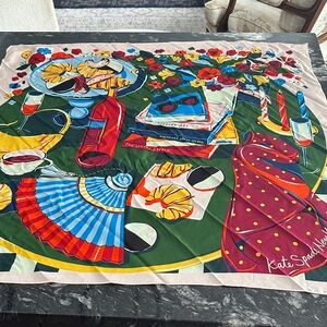 Kate Spade silk scarf table scape design